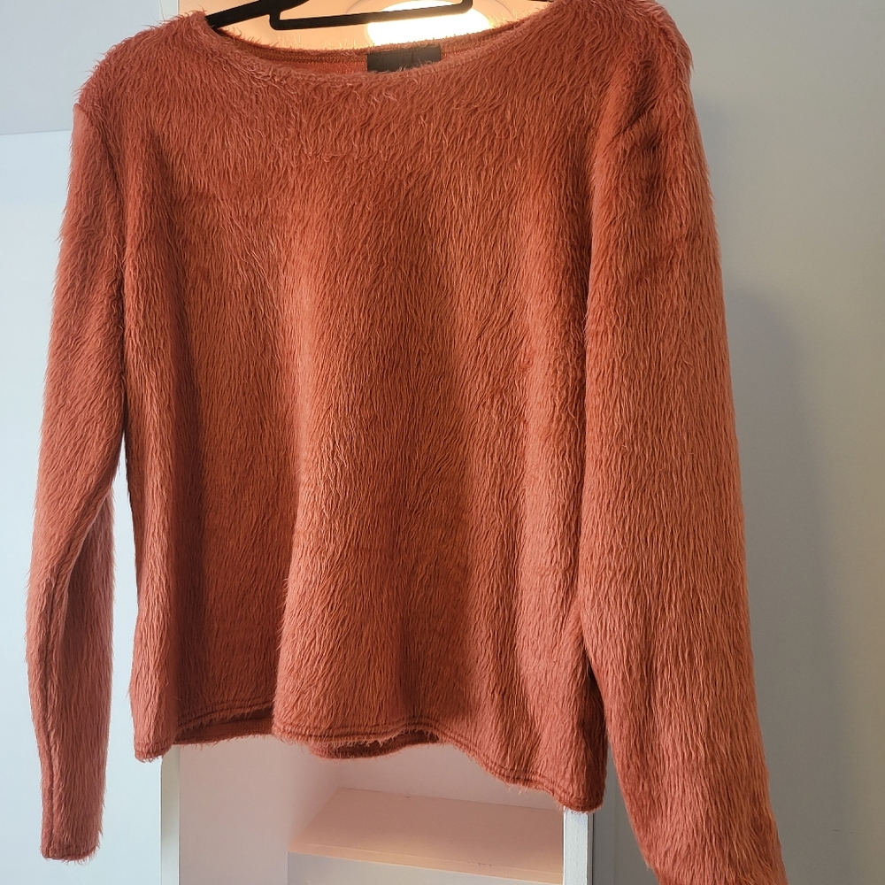 BOGO EVERYTHING $10 Orange fur sweater